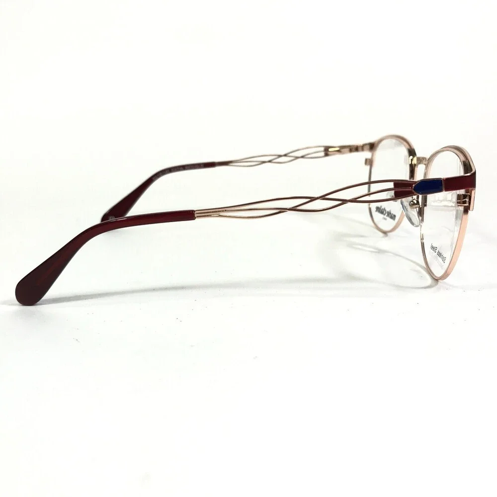 Marie Claire Eyeglasses Frames 6278 SATIN RED/GLD Round Full Rim 52-18-140
